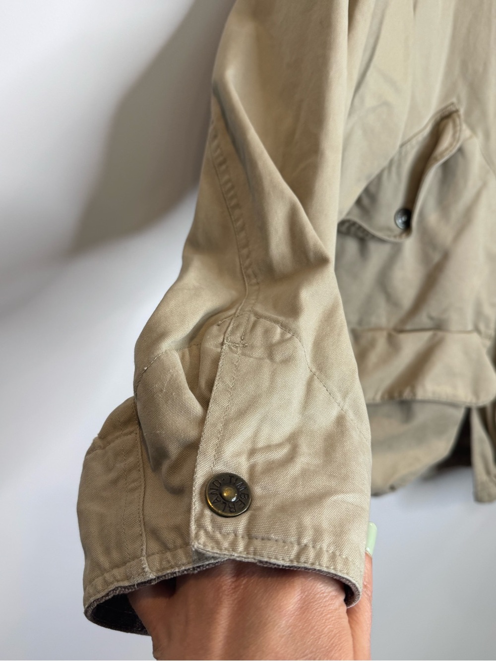 Vintage 1996 Timberland Rugged barn Jacket Beige Canvas Utility Coat pocket - Picture 13 of 15